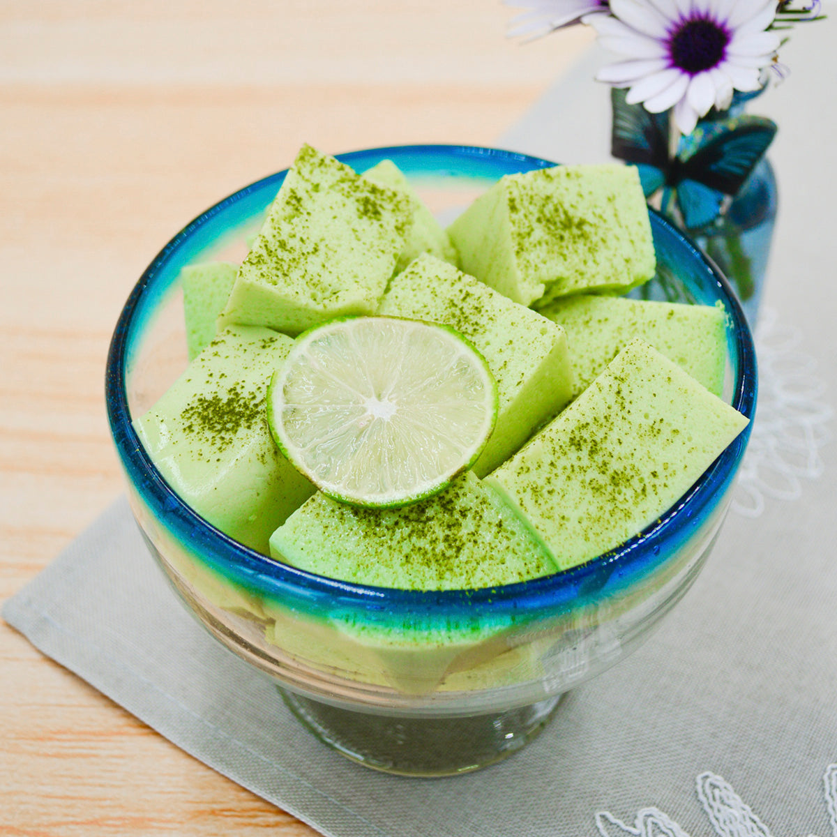 Gelatina de limón con Matcha EURO TE