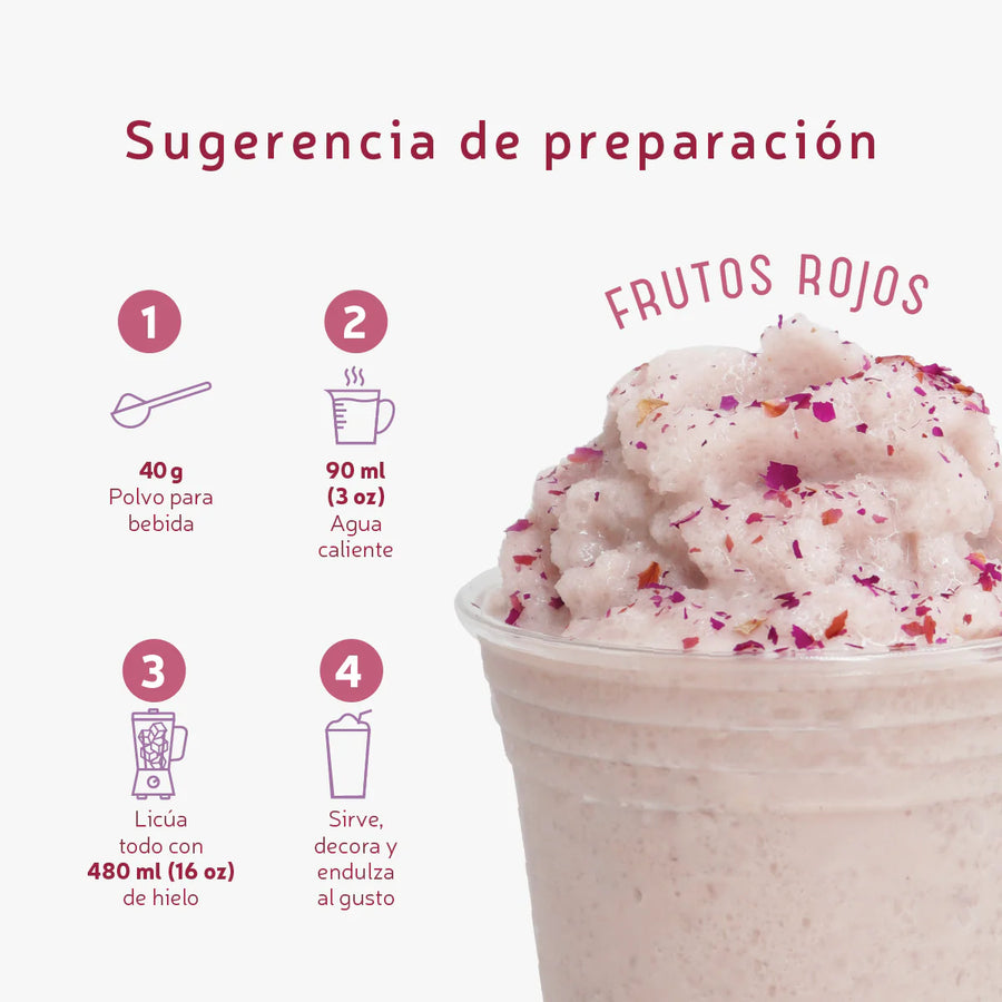 Polvo Vegano EURO TE Frutos Rojos - Polvo para Frappé