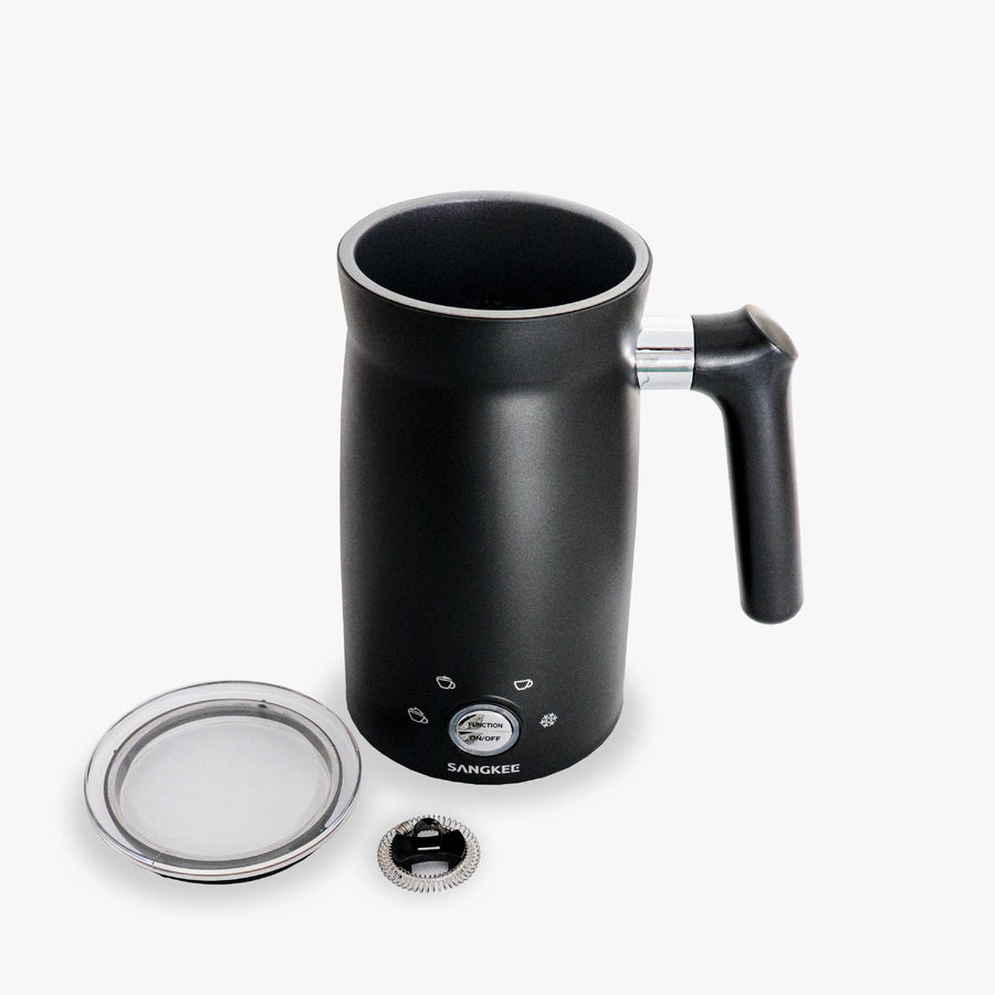 Espumador de Leche Eléctrico Negro de Acero inoxidable con Asa - Espumador