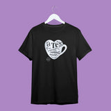 Playera Negra Corazón - Detalles