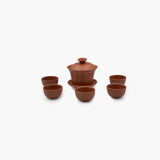 Set Gaiwan Zisha con 5 tazones - Tetera
